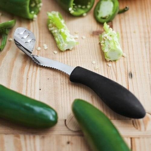 Stainless Steel Chili Pepper Corer Jalapeno Cutter Pepper Knife Vegetable Kitchen Utensils Creative Cooking Tool BBQ Accessories
