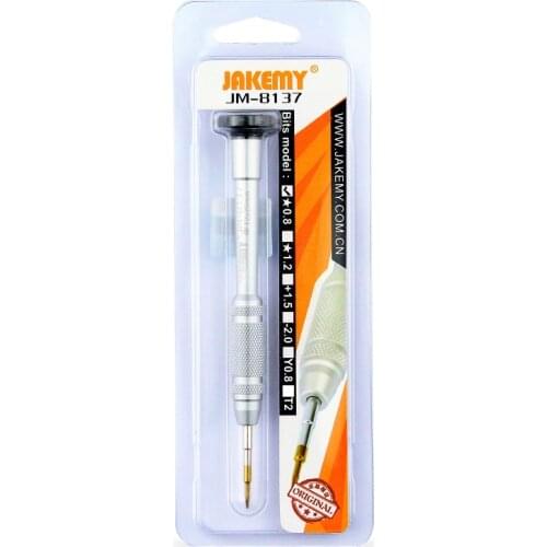 JAKEMY JM-8137 Precision Mini Magnetic Aluminum Alloy Steel Deep Screwdriver DIY Repair Tool Mobile Phone Computer Electronic