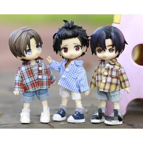OB11 doll clothes suitable for BODY9 YMY MOLLY plaid shirt jacket doll accessories