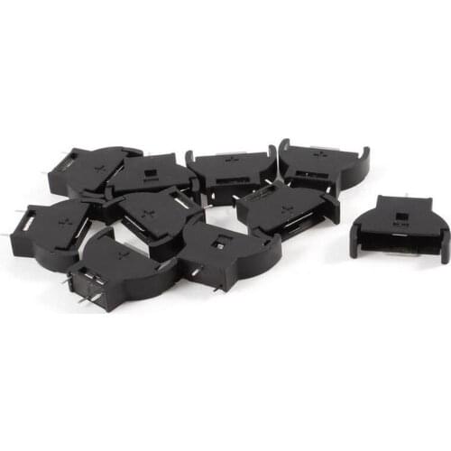 MasterFire 100pcs/lot High Quality Half-Round CR2032 CR2025 3Pin Cell Coin Battery Button Socket Batteries Holder Case Box