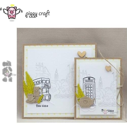Piggy Craft metal cutting dies cut die mold Teapot cup decoration Scrapbook paper craft knife mould blade punch stencils dies