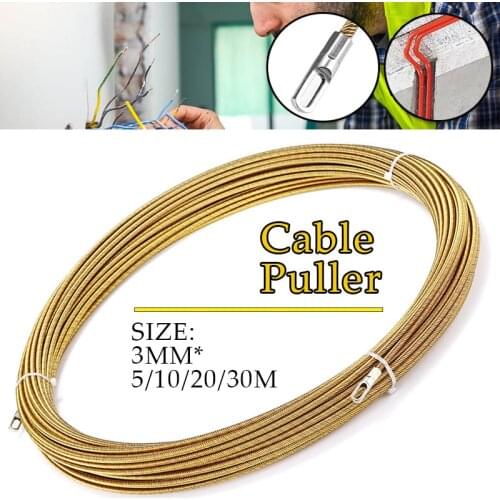 3mm Metal Guide Device Nylon Electric Cable Push Pullers 5 Meter To 30 Meter Fish Tape Wire Golden Wall Thread Lead Wire Puller