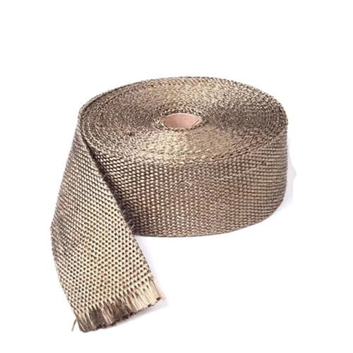 Motorcycle 10m Titanium Fiberglass Exhaust Header Pipe Heat Wrap Tape+6 Ties Kit Cruiser Chopper Cafe Racer Old School Bobber