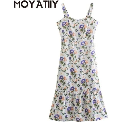 Летние платья с принтом MOYATIIY China At AliExpress
