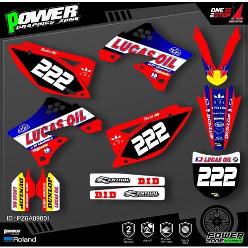 PowerZone Custom Team Graphics Decals Stickers Kit For Kawasaki Decal 2009 2010 2011 KXF450 001