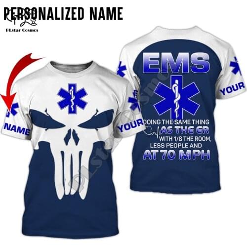PLstar Cosmos Newest Emergency Medical Service EMS 3D Print T-shirt Harajuku Streetwear Men/Women Short Sleeve Drop Shipping E31