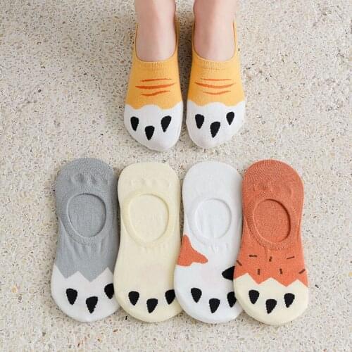 New Arrivals 1 Pair Cotton Short Socks Female Kawaii Low Tube socks Summer Cat Claws Cute Thin Ankle Socks Calcetines Mujer Sox