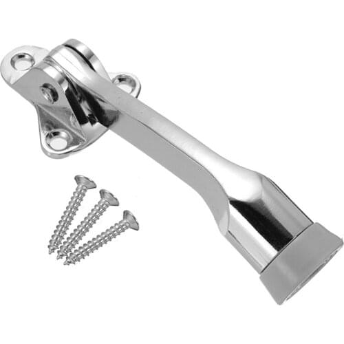 New Zinc Alloy Door Stopper Anti-Crash Door Holder Rubber Buffer Wall Mounted Door Stopper Door Hardware W/screws