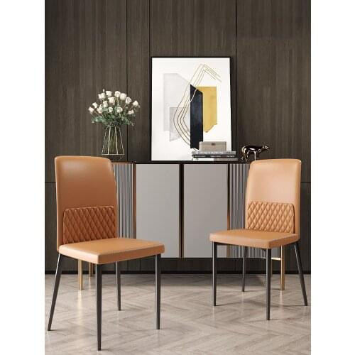 Dining chair light luxury household modern simple iron armchair cosmetic chair dining room chair bedroom stool hamburger shop co