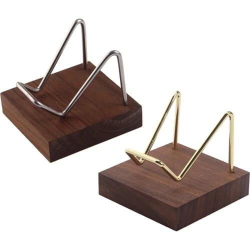 Walnut Base Display Stand For Gemstone Mineral Crystal Ball Quartz Holder