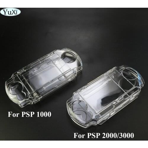 YuXi Clear Transparent Hard Case Protective Cover Shell for Sony Portable for PSP 1000/2000/3000 console Crystal Body Protector