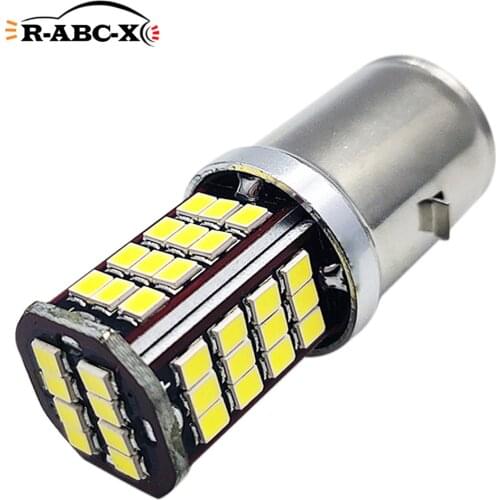 RUIANDSION 1Pcs BA20s Old Motorcycle Replacement Head Light Moped Scooter CAR Bulb 6000K White 6V 10-30V 12V 24V 2835SMD 1000Lm