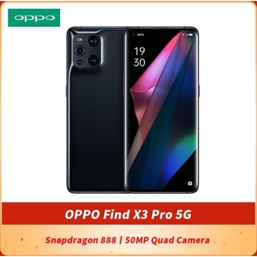 BULK Discoun DHL Free OPPO Find X3 Pro 5G SmartPhone 6.7'' AMOLED 12GB 256GB Snapdragon 888 Octa Core 50MP Quad Camera WiFi6