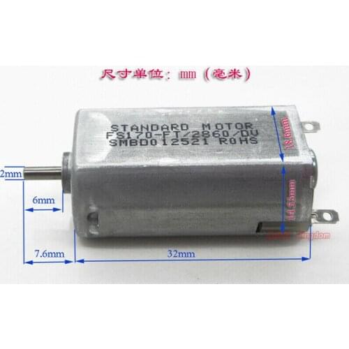 Standard FS170-FT/2860 DC Motor 1.2V 2.4V 3V 8300RPM Mute Electric Shaver Motor