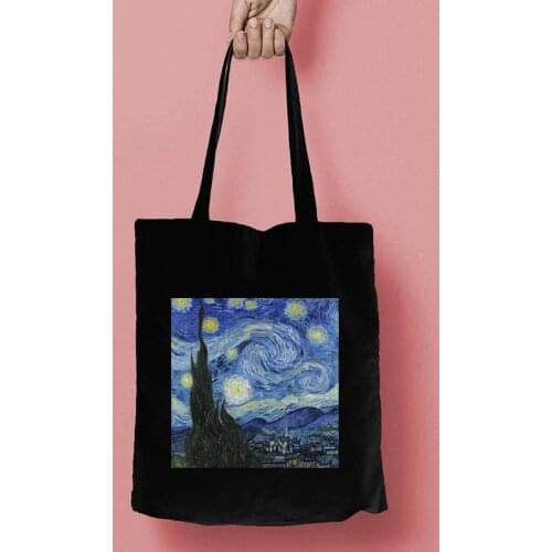 Van Gogh Shopping Bag Shopper Shopping Reusable Recycle Bag Cotton Bag String Cloth Fashion 2021 Classic Friendly Products