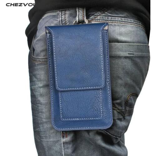 CHEZVOUS Universal Belt Clip Bag for iphone 7 6s PU Leather Case Waist Bag Case for 4.7 inch Mobile Phones Outdoor Climbing Bag