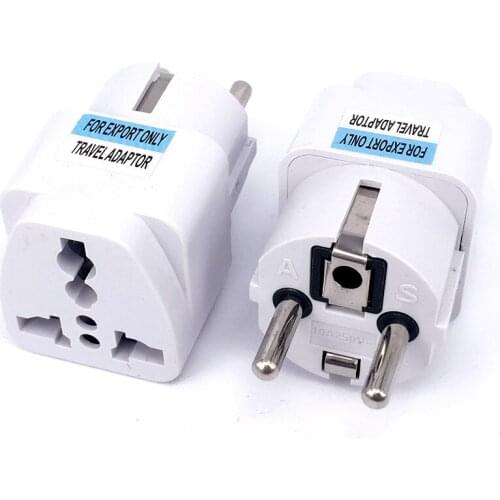 1pcs Universal EU Plug Adapter International AU UK US To EU Euro KR Travel Adapter Electrical Plug Converter Power Socket