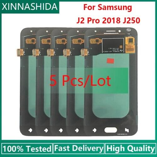 5PCS Super AMOLED For Samsung Galaxy J2 Pro 2018 J250 J250M J250F LCD Display Screen Display Touch Digitizer Replacement Parts