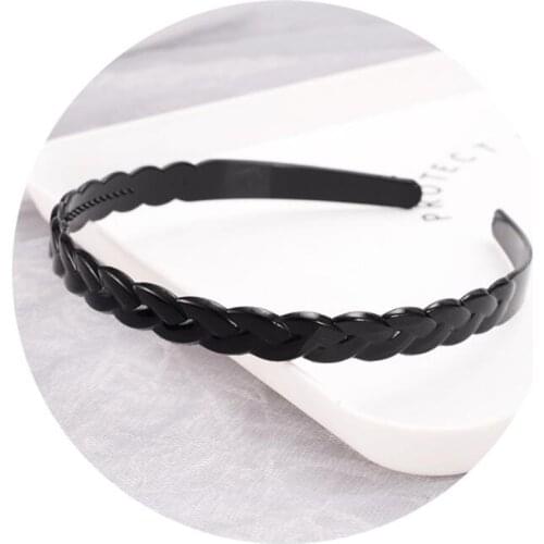 1 pc Fashion wave Mens Women Unisex Black Wavy Hair Head Hoop Band Sport Headband Hairband hair accessories