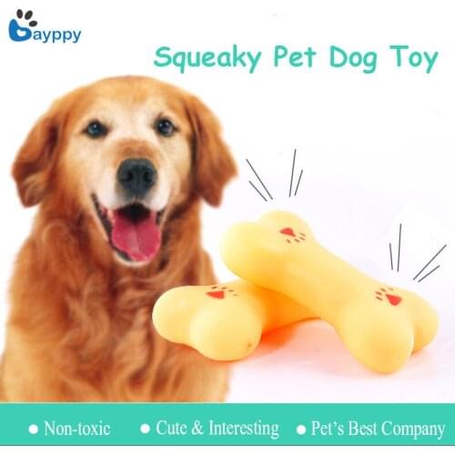 2pcs Cute Pet Dog Toys Chew Squeaker Bone Pet Toys Rubber Puppy Honking Squirrel For Dogs Squeaking Squeaky Toy Pet Product Hot