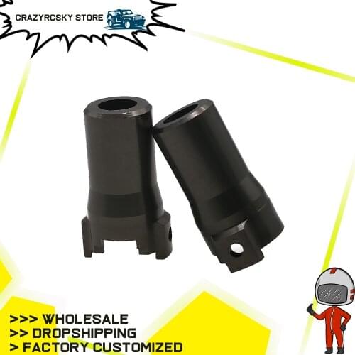 2PCS Silver Alloy Rear Axle Hub Carrier Axle Housing End Set For Rc Hobby Model Car 1:10 Hpi Venture Fj Cruiser Crawler