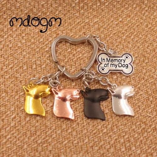 2021 Cute Bull Terrier Dog Animal Gold Silver Plated Metal Pendant Keychain For Bag Car Women Men Girls Boys Funny Jewelry K067