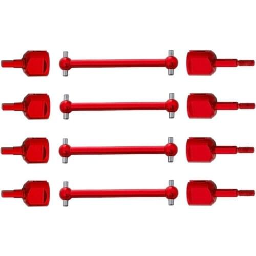 4 Set Aluminum Alloy Drive Shaft Dog Bone Propeller Joint Shaft for Tamiya TT02B TT-02B 1/10 RC Car Upgrade Parts