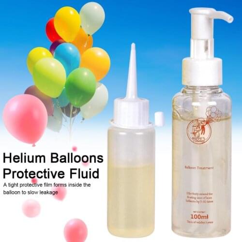 50ml 100ml Eco Friendly Easy Apply With Pump Helium Balloons Protective Fluid Transparent