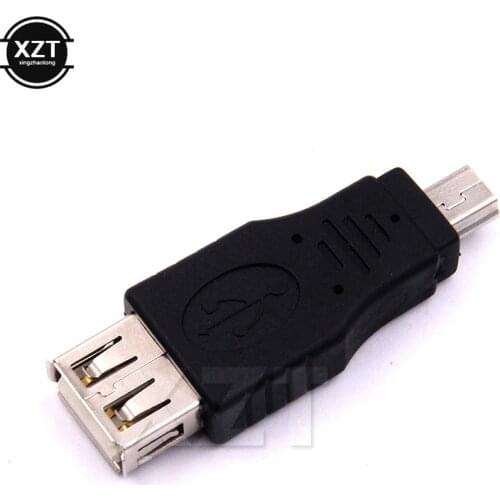 50pcs Mini USB 5pin Male to USB2.0 Female OTG Date Converter Adapter Connector for PC Laptop Camera Mobile Phone