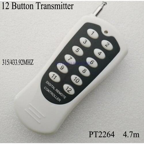 12CH/12 Buttons/Key RF Wireless Remote Control/Radio Controller/Transmitter controller for 12V12CH receiver Switch 315/433MHZ