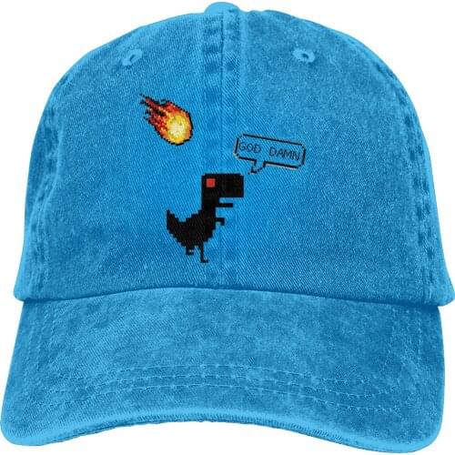 Pixel T-Rex Meteor Offline The Baseball Cap Peaked capt Sport Unisex Outdoor Custom Trex Cactus Offline Funny Games Hats