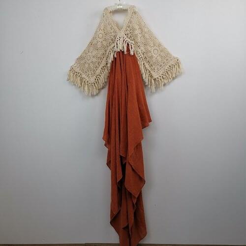 Boho Cotton Photo Shoot 4-8 Years Old Girl Dresses with Tassels Evening Party Costume for Little Child Photography Accessories