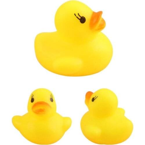 Baby Pinch Water Toy 1 Big Duck And 3 Little Ducks Baby Bath Family Toys Rubber Duck Bathroom Squeezes-Sounding Safety Toy N4X9