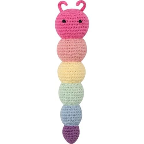 Baby Boys Girls Cartoon Hand Bell Ring Rattles Soft Lovely Crochet Doll Infant Sleep Pillow Side Toy Kids Handbells