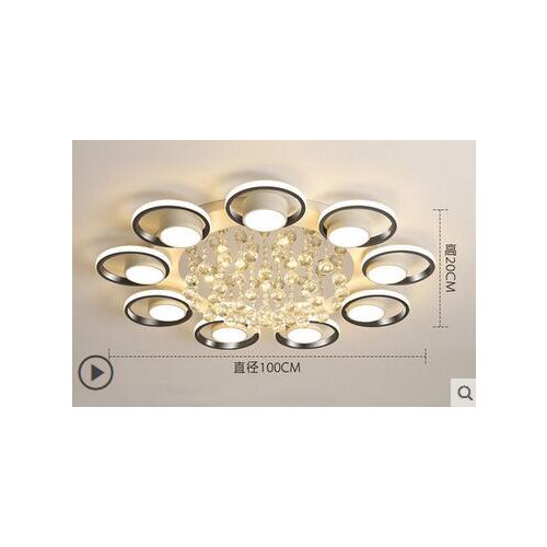 Crystal lamp living room lamp simple modern Nordic fashion light luxury bedroom lamp atmospheric household LED ceiling lamp