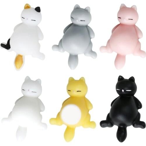 Stress Relief Toys Cat Fidget Pinch Toys Hand Exercise Tools Cute Party Favors H055