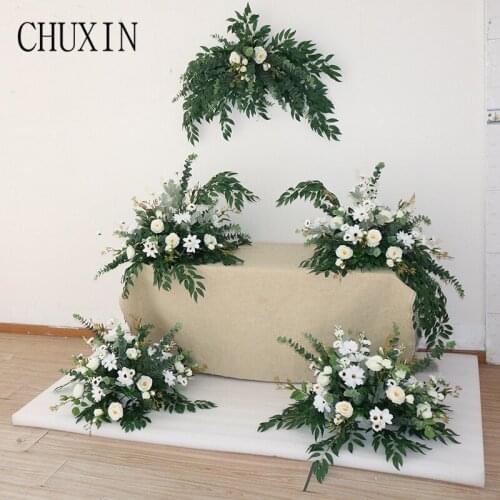 Artificial flower row wedding decoration home fireplace decoration arch flower wedding road lead Background wall Green ornament