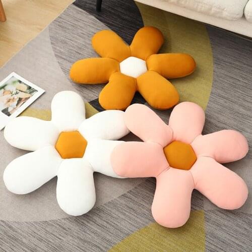 Kawaii Daisy Tulip Flower Plush Pillow Toy Soft Cartoon Plant Stuffed Doll Chair Cushion Sofa Kids Lovers Birthday Gifts
