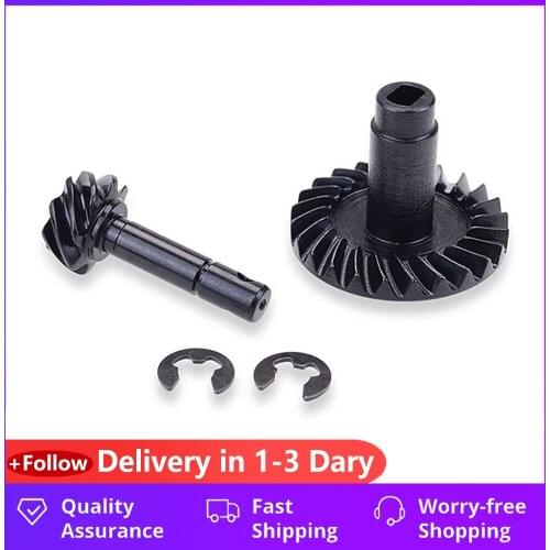 Metal Heavy Duty 8T 24T Pinion Bevel Gear Set for 1/10 RC Crawler Car Axial SCX10 90046 90047 Upgrade Op Parts