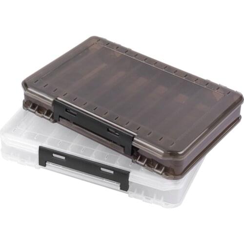 Fishing lure box Reversible Lure Case Room Double Sided Plastic Bait Jig Storage Box High Strength Fishing Tackle Accessory Boxe