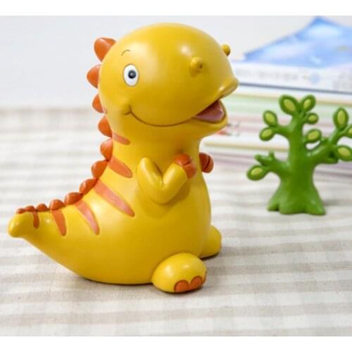 Lovely Dinosaur Resin Piggy Bank Money Saving Box Storage Kids Coin Money Bank Girl Boy Christmas Birthday Gifts Home Decoration
