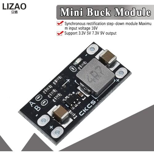 Power Supply Module 2A Buck Board Multi-function Mini DC-DC Buck Step-down Input 4.5-16V Output 9V 7.3V 5V 3.3V WAVGAT
