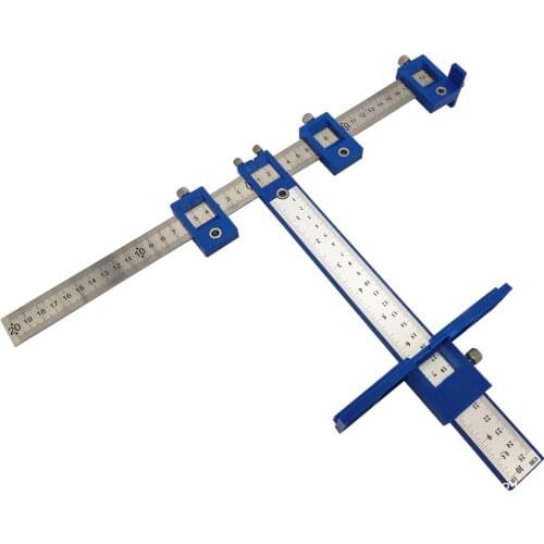 Milda Detachable Hole Punch Jig Tool Center Drill Bit Guide Set Sleeve Cabinet Hardware Locator Woodworking Tool Wood Drilling