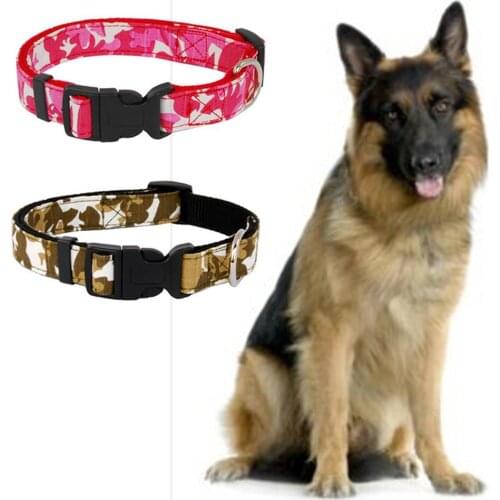 Nylon Dog Camouflage Collar Pet Collar for Small Medium Large Dogs Pitbull Pug