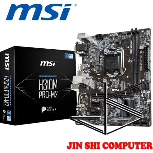 NEW MSI H310M PRO-M2 Supports 8th Gen Intel® Core™ LGA 1151 socket Supports DDR4 Memory, up to 2666MHz M.2 and NVMe support