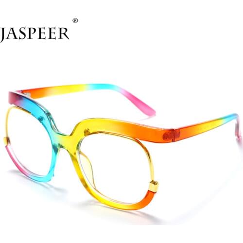 JASPEER Oversized Glasses Frames Women Brand Designer Female Eyeglasses Men Fashion Eyewear Spectical Optical Frames