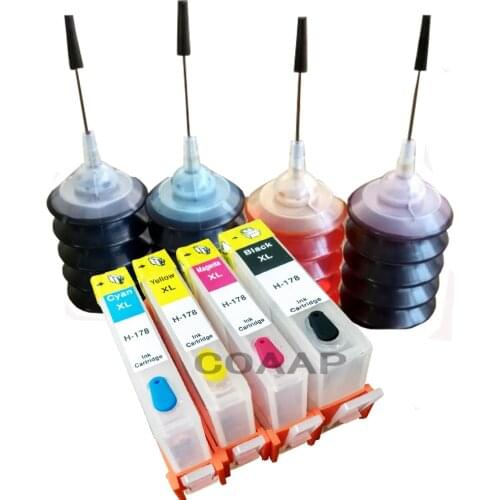 4pcs Refillable HP178 ink Cartridge + New ARC chips for HP 178 Photosmart 5510 5520 6510 6520 B8553 B109a B109n B110a