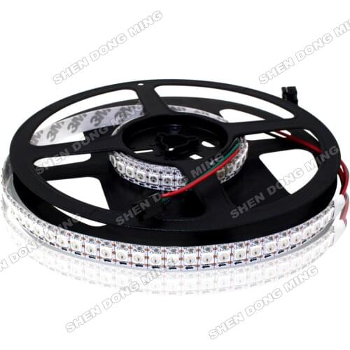 WS2812 1m led pixel strip 144leds/m 144IC/m DC5V flexible led ribbon built-in IC changeable color RGB digital led strip 5050