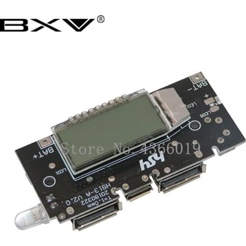18650 lithium battery digital display board dual USB circuit board mobile power 5V boost meter charging treasure module