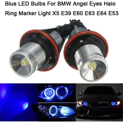 LED Blue Bulbs For BMW Angel Eyes Halo Ring Marker Light X5 E39 E60 E63 E64 E53
